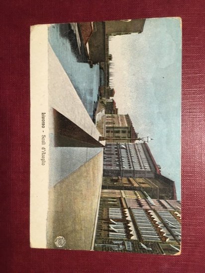 Cartolina Livorno - Scali D'Azeglio - 1917