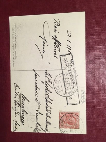 Cartolina Cuoramarittima - Vecchio Incasato - Rocca - 1916