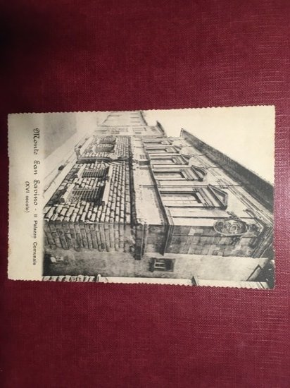 Cartolina Monte San Savino - Il Palazzo Comunale XVI Secolo …