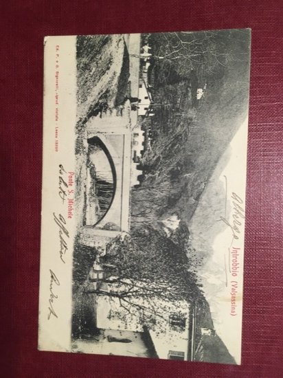Cartolina Introbbio - Valsassina - Ponte S. Michele - 1930