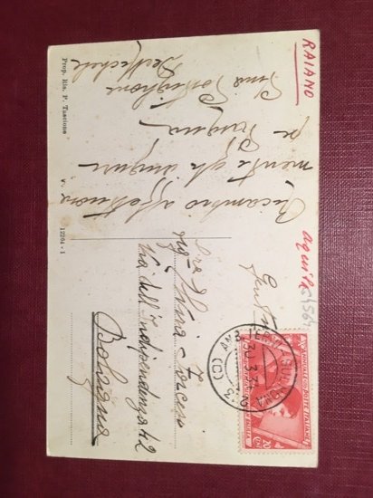 Cartolina Raiano - L'Aquila - 1934