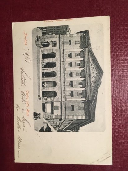 Cartolina Ancona - Teatro delle Muse - 1901