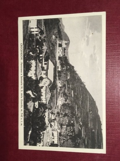 Cartolina Crocefieschi - Panorama e Santuario N. S. Della Guardia …