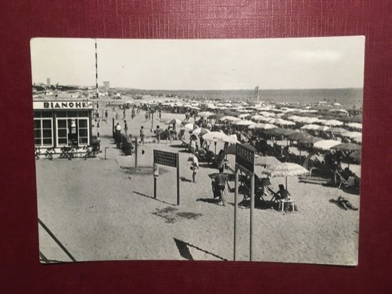 Cartolina Pinarella di Cervia - Spiaggia - 1966