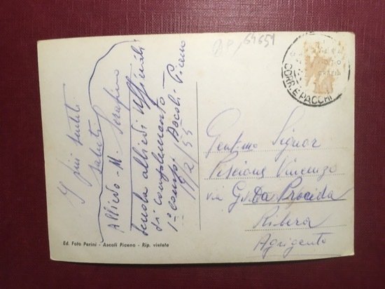 Cartolina Ascoli Piceno - Scuole Allievi Ufficiali - Panorama + …