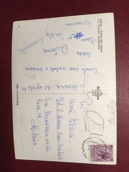 Cartolina Monza - Pone dei Leoni - Via Vittorio Emanuele …