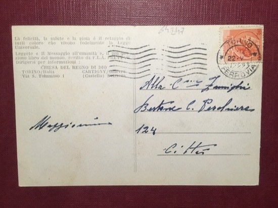 Cartolina Il Castello Della Prosperita - 1935