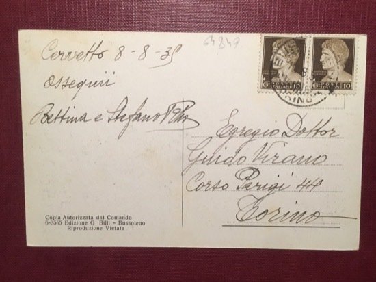 Cartolina Cappelletta del Cervetto - 1939