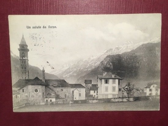 Cartolina Un Saluto da Varzo - 1920