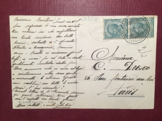 Cartolina Un Saluto da Varzo - 1920