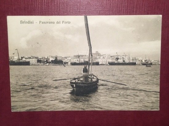 Cartolina Brindisi - Panorama del Porto - 1914