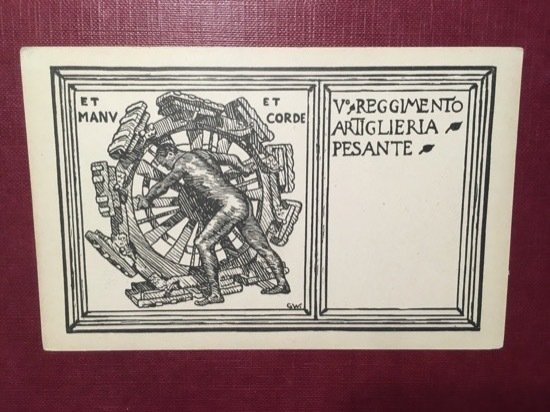 Cartolina V Reggimento Artiglieria Pesante - 1940 ca.