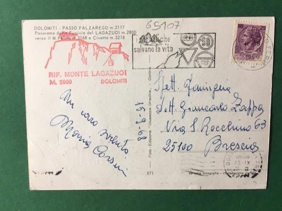 Cartolina Dolomiti Passo Falzarego - Panorama dalla Funivia del Lagazuoi …