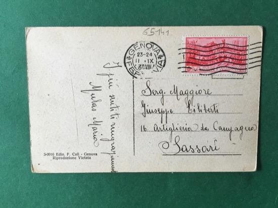 Cartolina Genova - Ponte dei Mille - 1930