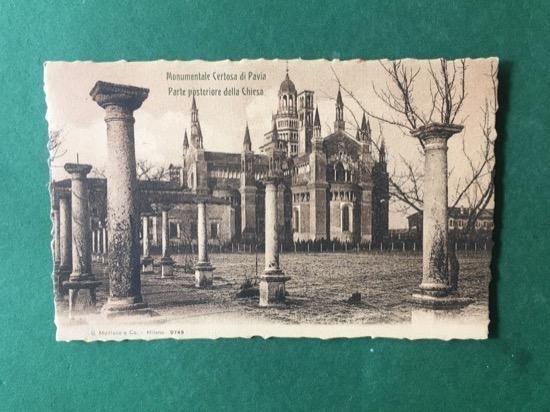 Cartolina Monumentale Certosa di Pavia - Parte Posteriore della Chiesa …