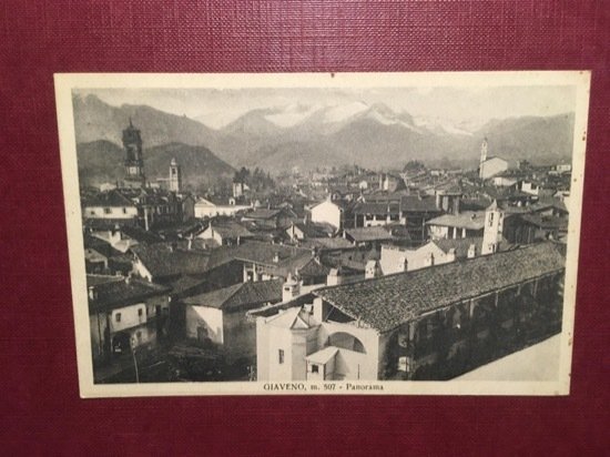 Cartolina Giaveno - Panorama - 1932
