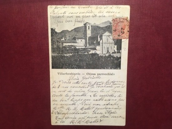 Cartolina Villarfocchiardo - Chiesa Parrocchiale - 1911