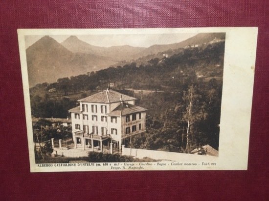 Cartolina Albergo Castiglione D'Intelvi - Garage - Giardino - Bagno …
