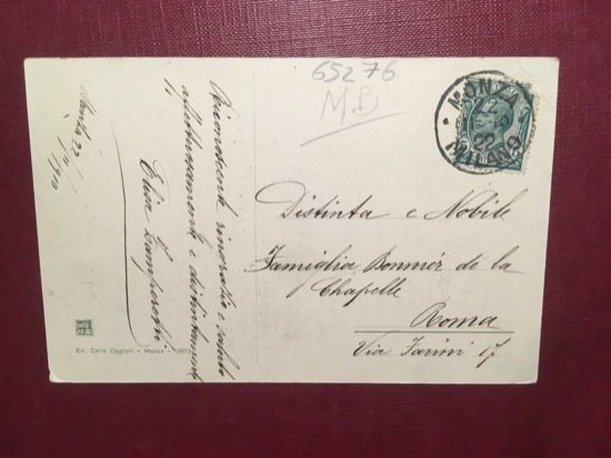 Cartolina Monza - Palestra Ginnastica - Villa Reale - 1910