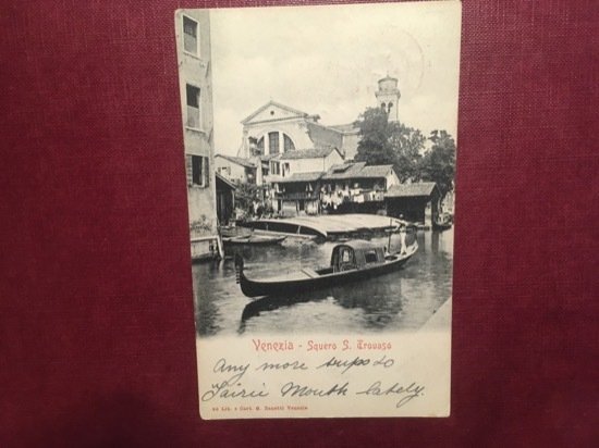 Cartolina Venezia - Squero S. Trovaso - 1904
