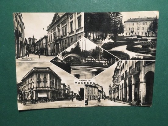 Cartolina Saluti da Voghera - 1950