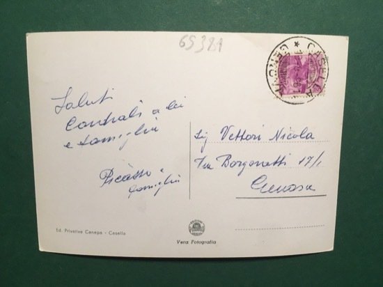 Cartolina Casella S. Scuole e Villini - 1961