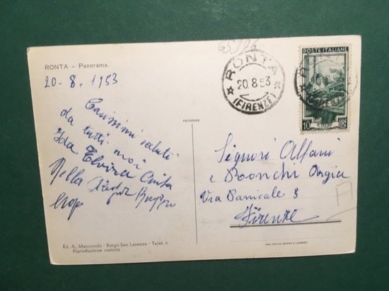 Cartolina Ronta - Panorama - 1953