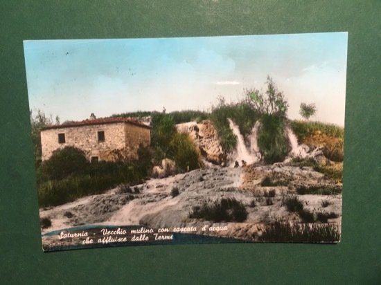 Cartolina Saturnia - Vecchio mulino con Cascata D'Acqua - 1969