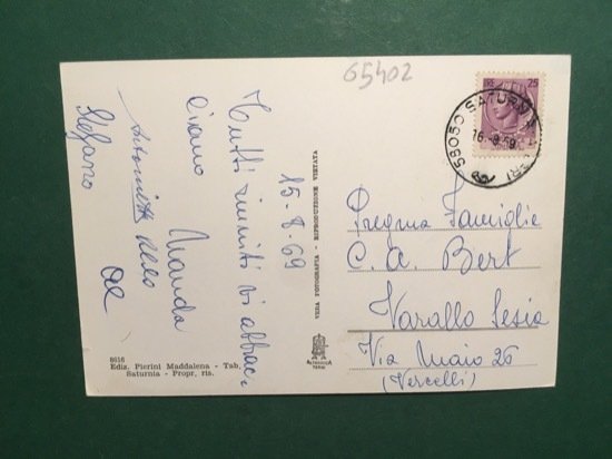 Cartolina Saturnia - Vecchio mulino con Cascata D'Acqua - 1969