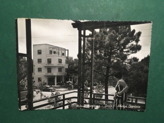 Cartolina Milano Marittima - Cervia - Albergo Capriccio - 1953