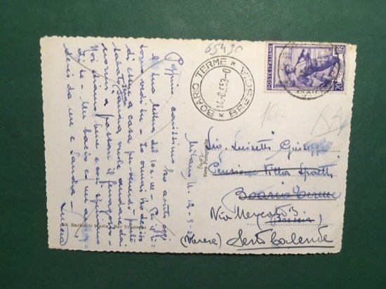 Cartolina Milano Marittima - Cervia - Albergo Capriccio - 1953