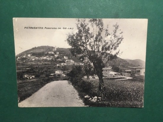 Cartolina Pietragavina - Panorama - 1930