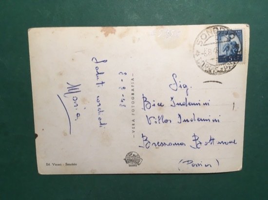 Cartolina Sondrio - Palazzo Delle Poste - Via Trento - …