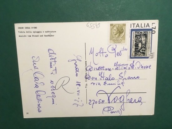 Cartolina Grado Isola D'Oro - Veduta della Spiaggia e Sabbiature … | Immagine Gallery 2