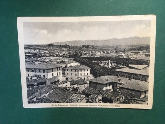 Cartolina Borgo S. Lorenzo - Dettaglio Panorama dal Campanile della …