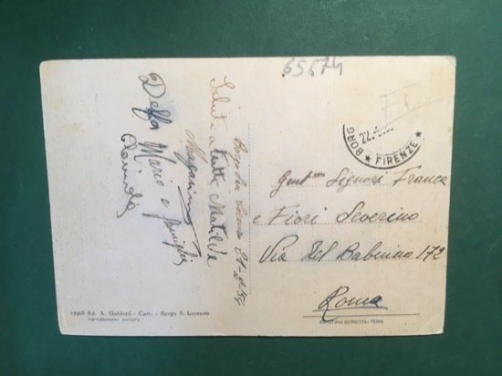 Cartolina Borgo S. Lorenzo - Dettaglio Panorama dal Campanile della …