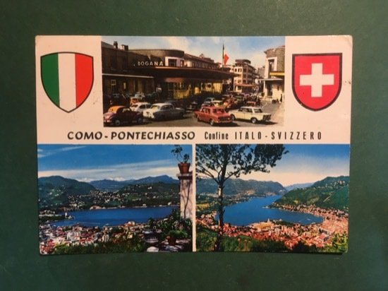 Cartolina Como - Pontechiasso - Confine Italo Svizzero - 1966