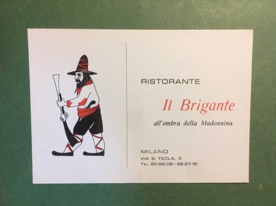 Cartolina Ristorante - Il Brigante All'Ombra della Madonnina - 1960 …