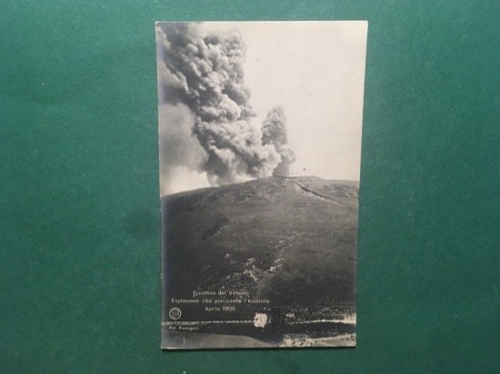 Cartolina Eruzione Vesuvio - Esplosione che Precedette L'Eruzione - 1906