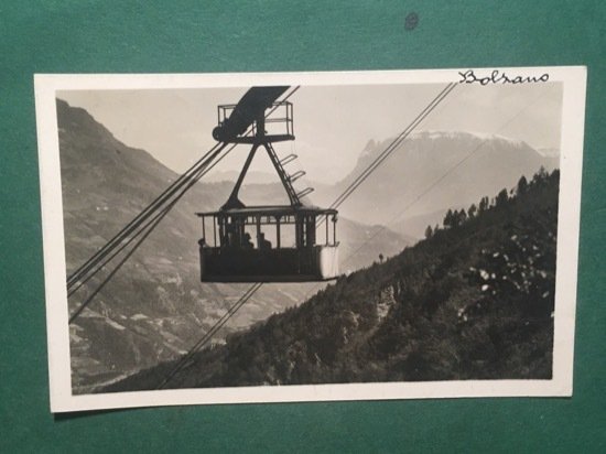 Cartolina Bolzano - Funivia Aerea al Monte Celle - 1939