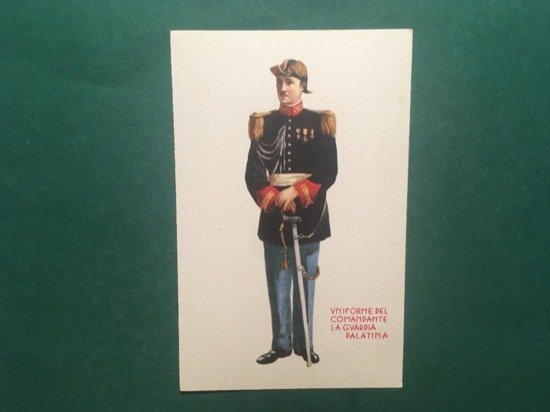 Cartolina Uniforme del Comandate la Guardia Palatina - 1930 ca.