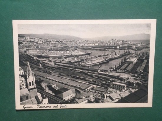 Cartolina Genova - Panorama del Porto - 1920 ca