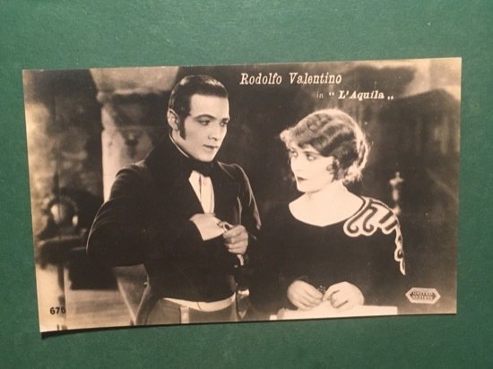 Cartolina Rodolfo Valentino In L'Aquila - 1955 ca