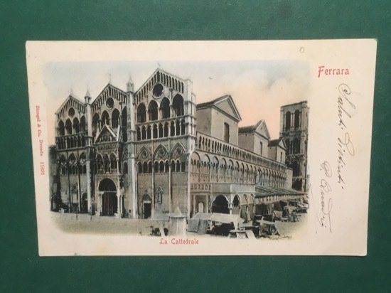 Cartolina Ferrara - La Cattedrale - 1901