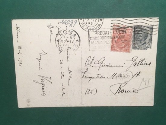 Cartolina Milano - Monumento a Vittorio Emanuele - 1921