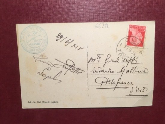 Cartolina Sauze D'Oulx - Rifugio Ciao Pais dell'A.N.A. - 1936