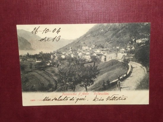 Cartolina Panorama d'Anfo - Vallesabbia - 1904