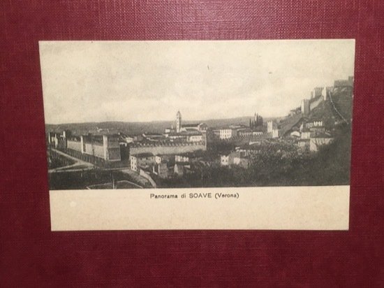 Cartolina Panorama di Soave - Verona - 1917