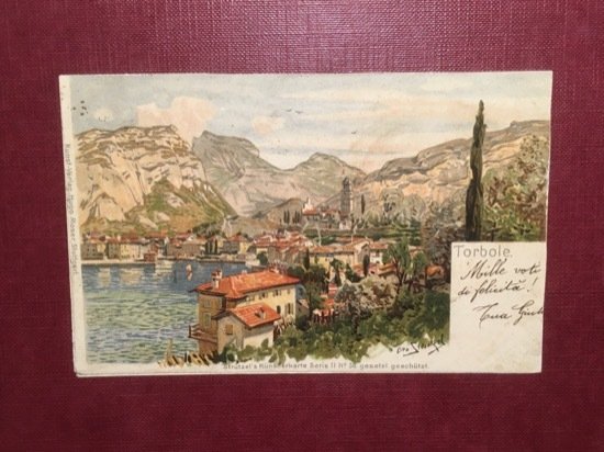 Cartolina Torbole - Stutzel's Kunsnekarte - 1910