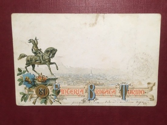 Cartolina Fanteria Brigata Torino - 1910
